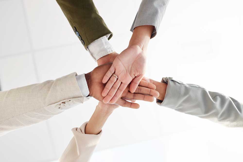 motto plan affilate network people hands ogether and support