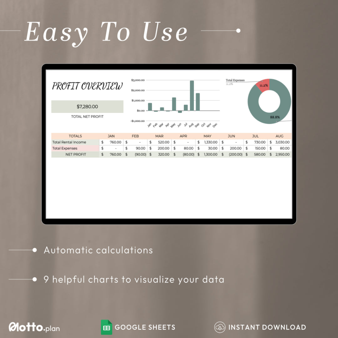 Automated Income & Expense Tracking – Visual Charts & Custom Categories