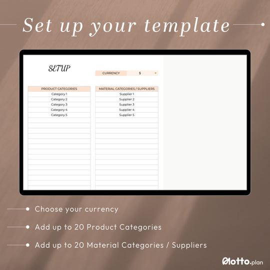 Manage products with real-time low-stock alerts & profit calculations. Select from 70+ currencies in the Google Sheets Inventory Tracker. Easily change currency throughout the template