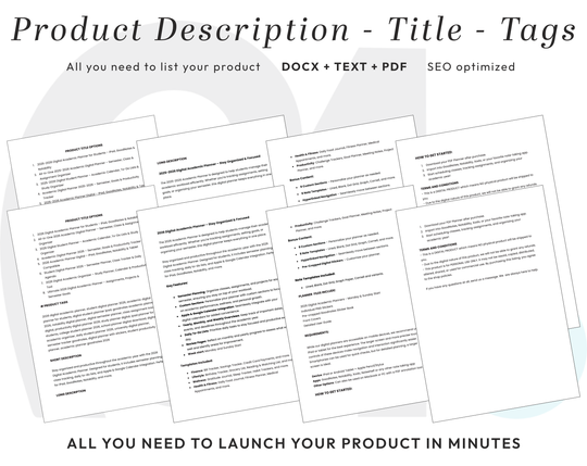 PLR Digital Products | Ready to Sell 2025 + 2026 + 2027 Premium Student Planners with Resell Rights | Pack with Listing Materials Included