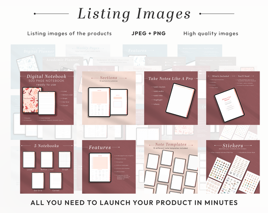 PLR Digital Products (32) MEGA BUNDLE: Ready to Sell 2026 + 2027 Planners, Journals, Notebooks | Resell Kit with License, Images & Video
