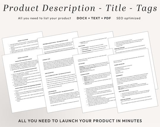 PLR Digital Products (22) BUNDLE | Ready to Sell 2026+2027 Premium Digital Planners with Resell Rights | Pack with Listing Materials Incl.