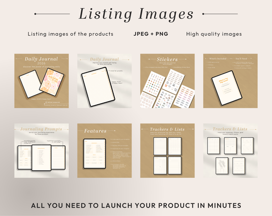 PLR Digital Products | Ready to Sell 2026 + 2027 Premium Digital Daily Journal with Resell Rights | Pack with Listing Materials Included
