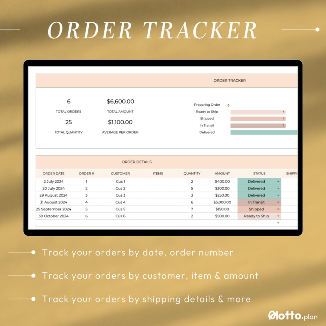 Track Orders by Date, Customer, and Amount - Order Tracker